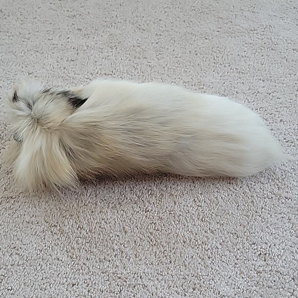 Real festival white fox tail - Picture 4 of 4